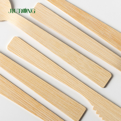 Dispos Biodegradowalna bambusowa zastawa stołowa Drewniany nóż Widelec Łyżka Flatwar Cutleri Set