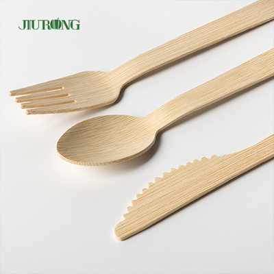 Dispos Biodegradowalna bambusowa zastawa stołowa Drewniany nóż Widelec Łyżka Flatwar Cutleri Set