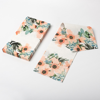 Niestandardowy nadruk Fashion Flower Jednorazowe serwetki papierowe Materiały weselne