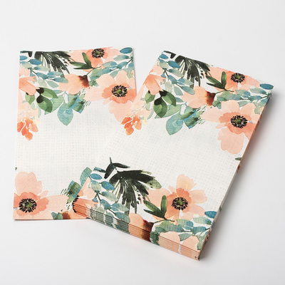 Niestandardowy nadruk Fashion Flower Jednorazowe serwetki papierowe Materiały weselne