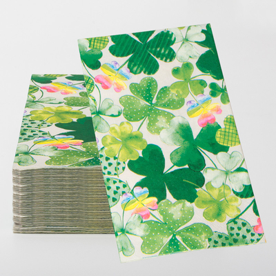 Partysprite Clover Design Biodegradowalna papierowa serwetka Świąteczne artykuły na imprezy tematyczne