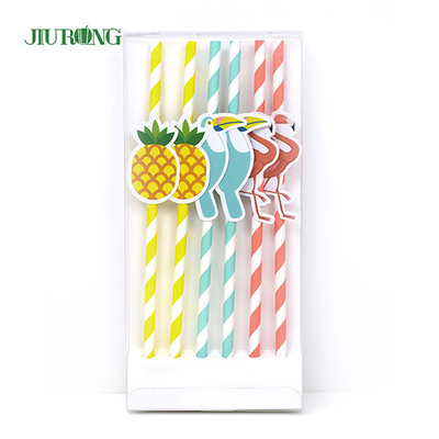 Prosta tuba Biodegradowalna słomka papierowa o długości 60 mm Dostosowane logo