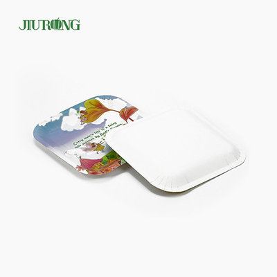 Biodegradowalne talerze papierowe z powłoką UV Food Grade Recyclable Matt Lamination