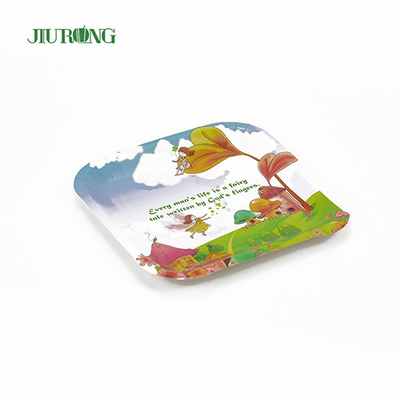 Biodegradowalne talerze papierowe z powłoką UV Food Grade Recyclable Matt Lamination