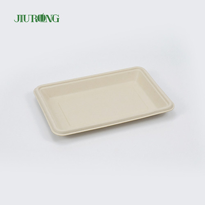 PLA Biodegradowalna zastawa stołowa Bagasse Taca do serwowania fast food
