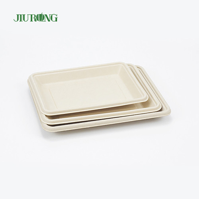 PLA Biodegradowalna zastawa stołowa Bagasse Taca do serwowania fast food