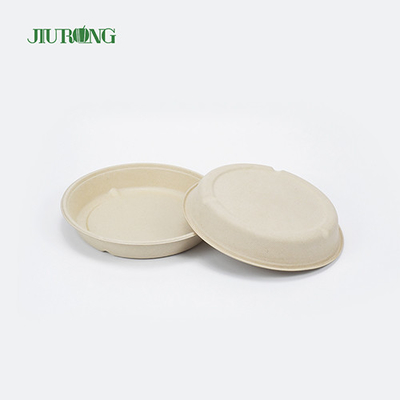 Jednorazowy pojemnik na żywność z trzciny cukrowej Hamburger Bagasse Paper Tray