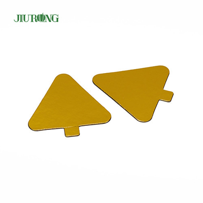 Dzieci DIY Triangle Mini Cake Board złoty 93*88mm papier foliowy spożywczy