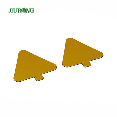 Dzieci DIY Triangle Mini Cake Board złoty 93*88mm papier foliowy spożywczy