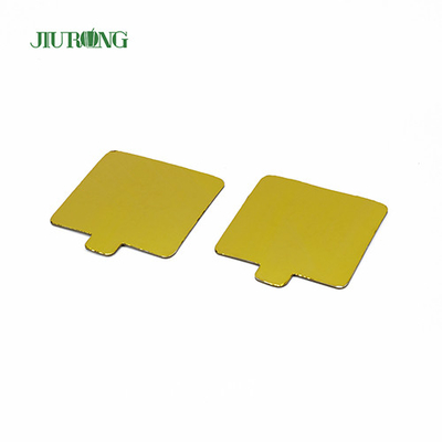 Wielokrotnego użytku MDF Gold Rectangle Cake Board Jednorazowe 100 * 65 mm Greaseproof