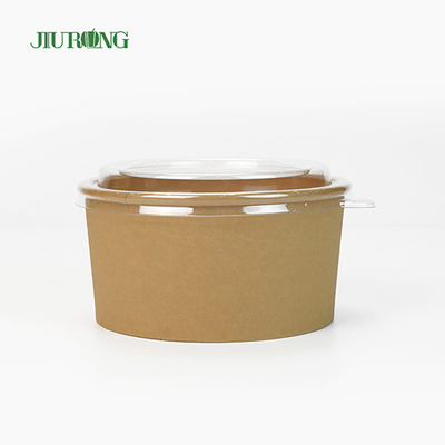 1100 ml Ekologiczna miska do sałatek z papieru pakowego Jednorazowa z pokrywką PET