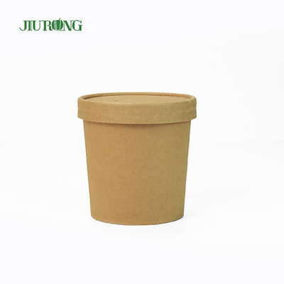 Biodegradowalne jednorazowe miski na papier pakowy 26 OZ Powłoka UV do sałatek