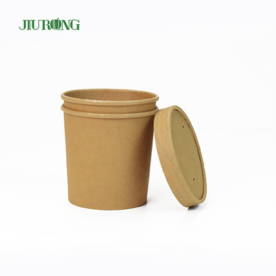 Biodegradowalne jednorazowe miski na papier pakowy 26 OZ Powłoka UV do sałatek