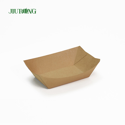 Jednorazowe pojemniki papierowe nadające się do recyklingu Ekologiczna tacka na żywność typu kraft 75 mm