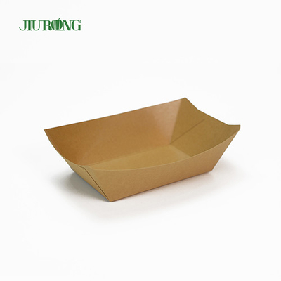 Jednorazowe pojemniki papierowe nadające się do recyklingu Ekologiczna tacka na żywność typu kraft 75 mm