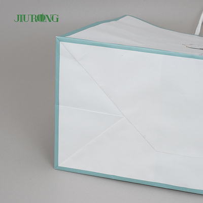 280mm Biodegradowalne białe torby papierowe z recyklingu Kraft z uchwytami