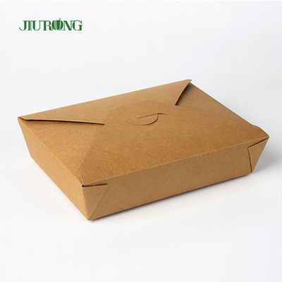 Jednorazowe pudełko na lunch z papieru pakowego Fast Food Delivery Pojemnik do pakowania na wynos