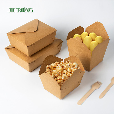 Jednorazowe pudełko na lunch z papieru pakowego Fast Food Delivery Pojemnik do pakowania na wynos