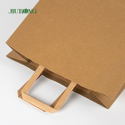 SOS Brown Kraft Paper Bag z uchwytem Recycled Lunch Food Packaging