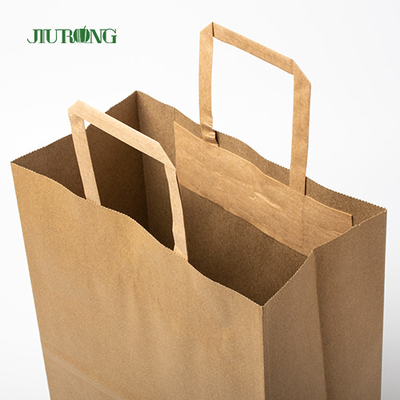 SOS Brown Kraft Paper Bag z uchwytem Recycled Lunch Food Packaging