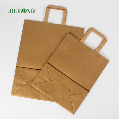 SOS Brown Kraft Paper Bag z uchwytem Recycled Lunch Food Packaging