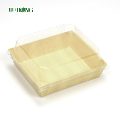 Recyklingowy biodegradowalny pojemnik na żywność Papierowa taca do sushi 180 mm do sklepu spożywczego