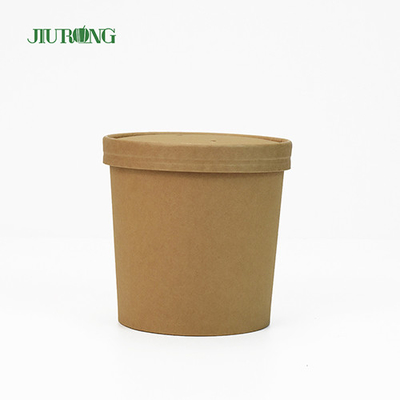 16 OZ zastawa stołowa Miska na papierowe kubki Biodegradowalne małe miski papierowe z pokrywkami
