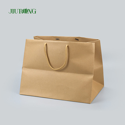 Biodegradowalna torba papierowa na wynos 320 mm Ekologiczne torby Kraft o wysokości 320 mm